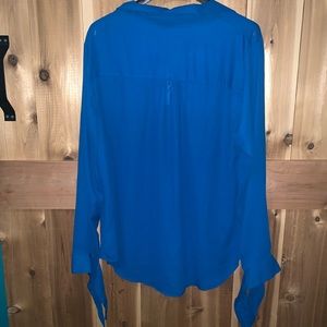 Blue button blouse